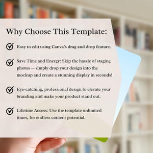 May include: A white and light blue template with the text "Why Choose This Template:" and bullet points describing the template's features, including ease of use, time-saving capabilities, and professional design.