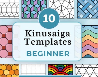 Beginner Kinusaiga Pattern Bundle Geometric Kinusaiga Patterns for Beginners Abstract Kinusaiga Templates Printable Kinusaiga Patterns Easy