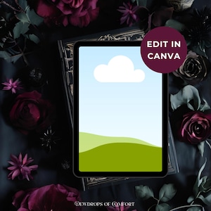 Mörk romantik-bokmodell Canva Mörk romantik-bok flatlay Canva Mörk romantik e-bokmodell Mörk romantik-författarbokmodell Bookstagram-kampanj