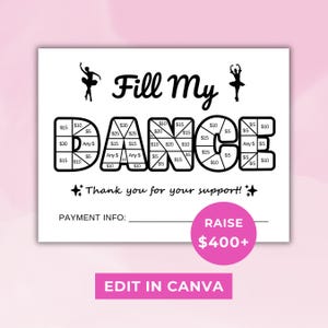 Fill My Dance Fundraiser Template Editable Dance Fundraiser Flyer Ballet Fundraiser Donation Color My Dance Fundraiser Form Dance Sponsor