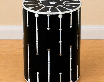 Handmade Bone inlay side end table