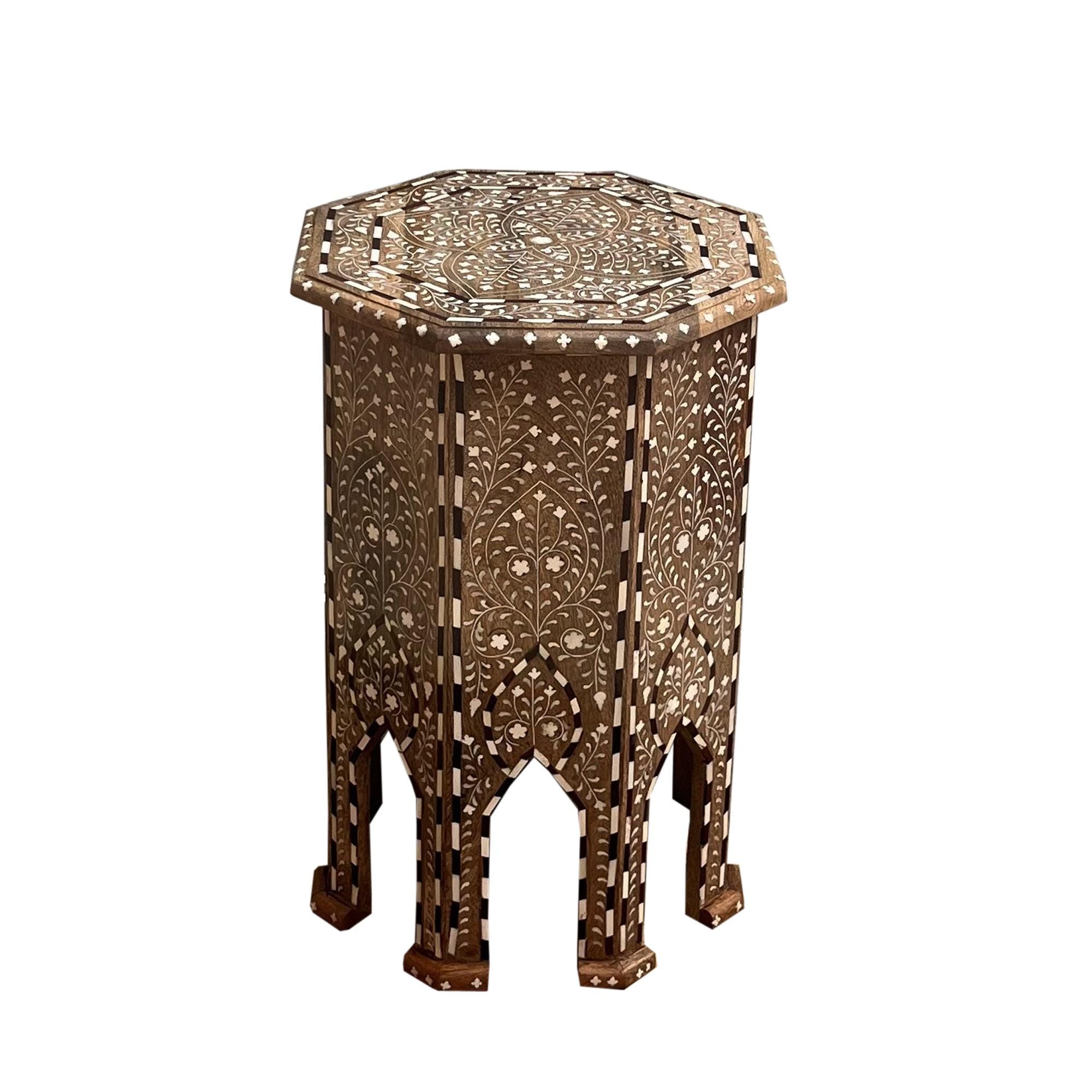 Fish Inlay End Table Handmade- Bone Inlay Side End Table - Etsy