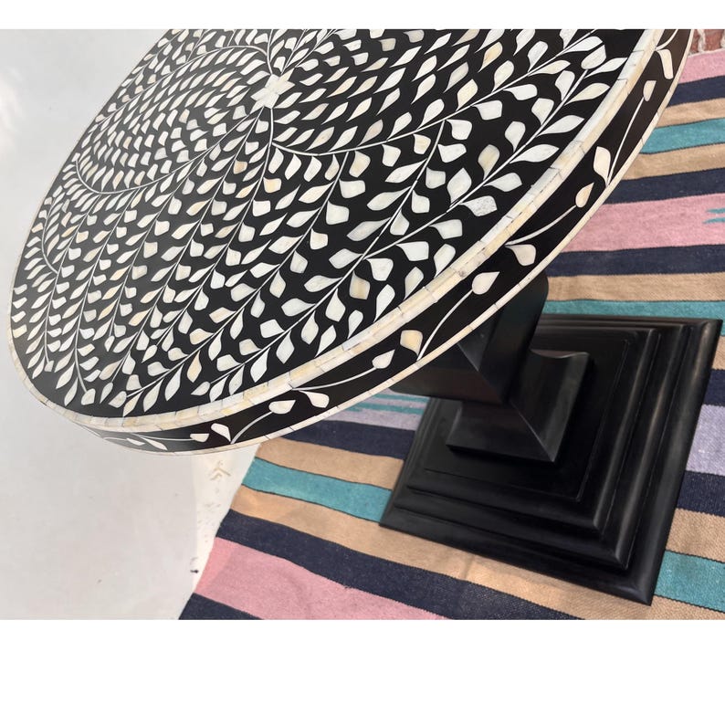 Table Inlay Handmade Wooden Bone Inlay Dining Table - Etsy