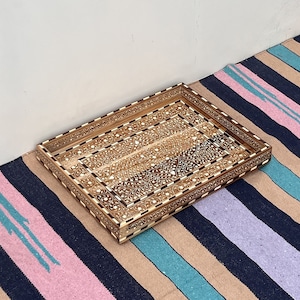 Handmade bone inlay Tray