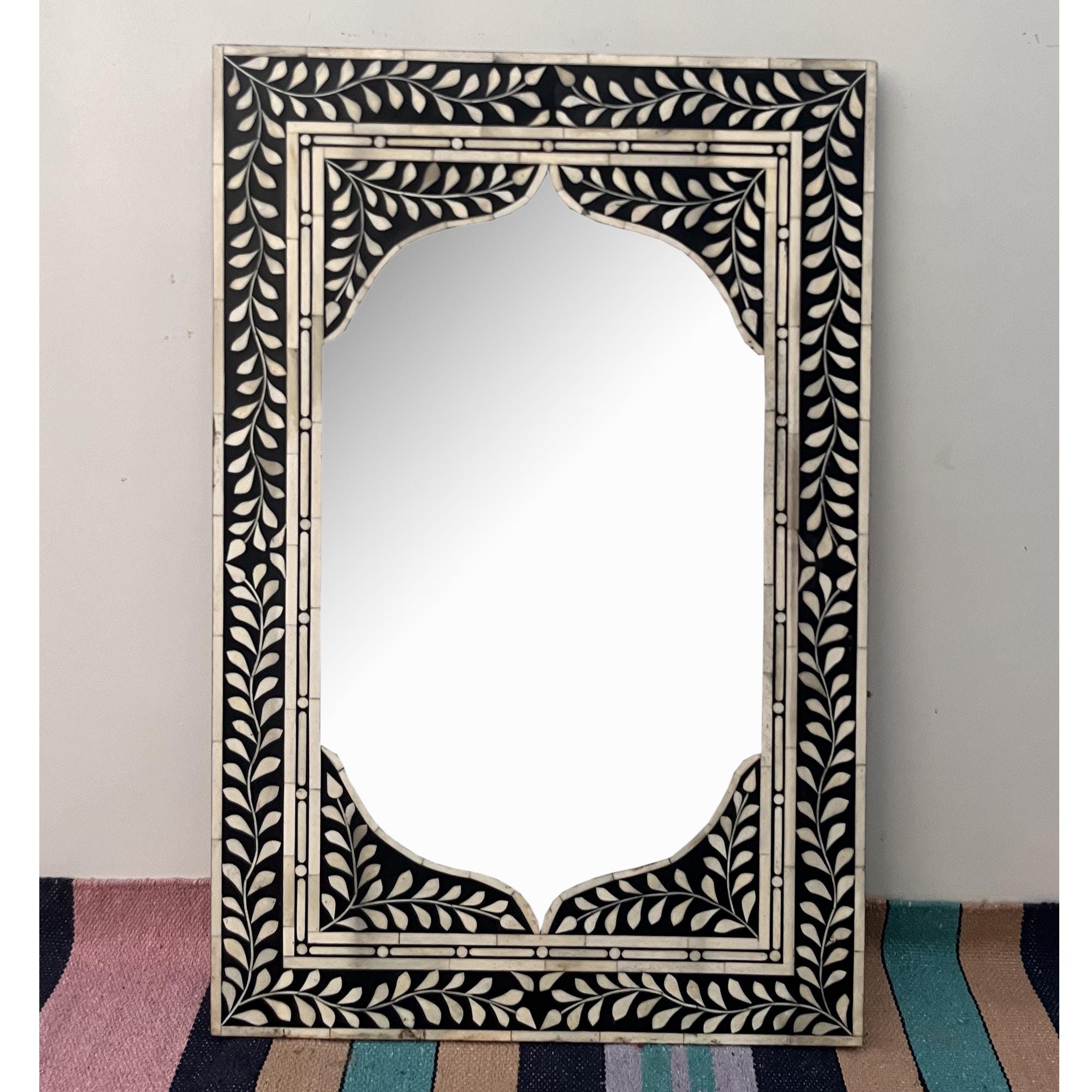 Handmade Bone Inlay Mirror Frame - Etsy