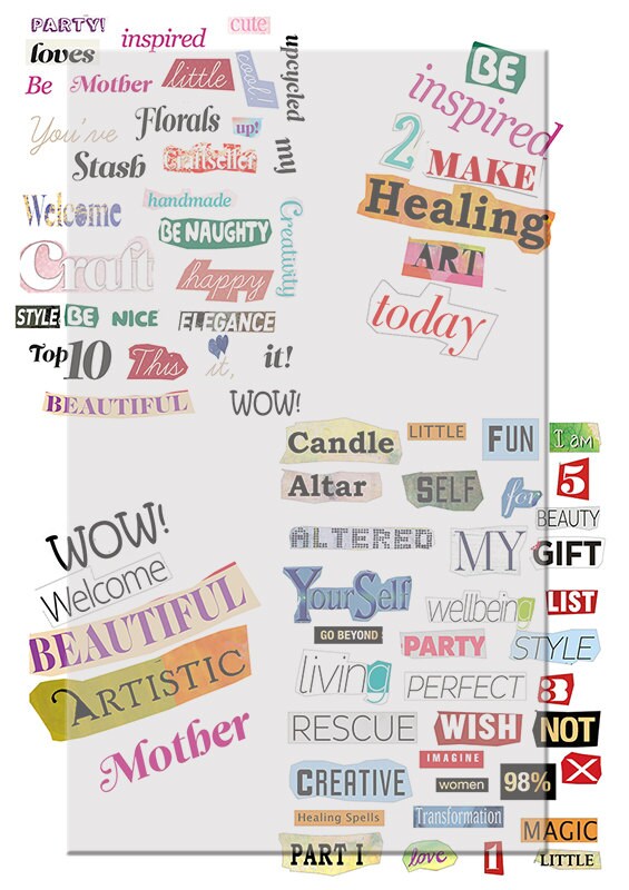 10 A4 Sheets of Magazine Cuttings. Instant Printable Digital Download ...