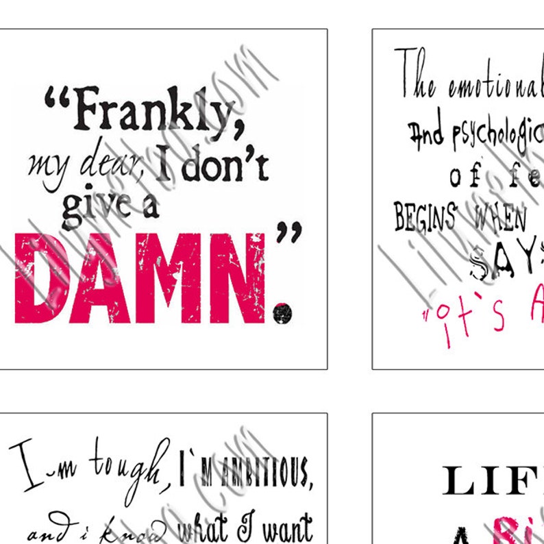 sarcastic quotes sayings.....DiGiTaL CoLLaGe ShEeT Instant printable Digital Download.