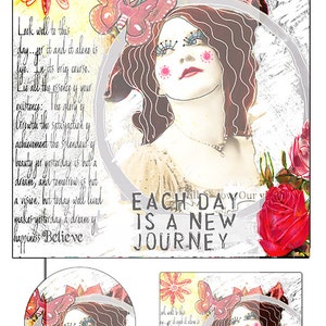 Mixed Media Collage Blatt Nr. 6... A4 Digitale CoLLaGe JoUrNaL Bilder. Sofortiger druckbare digitale Download.