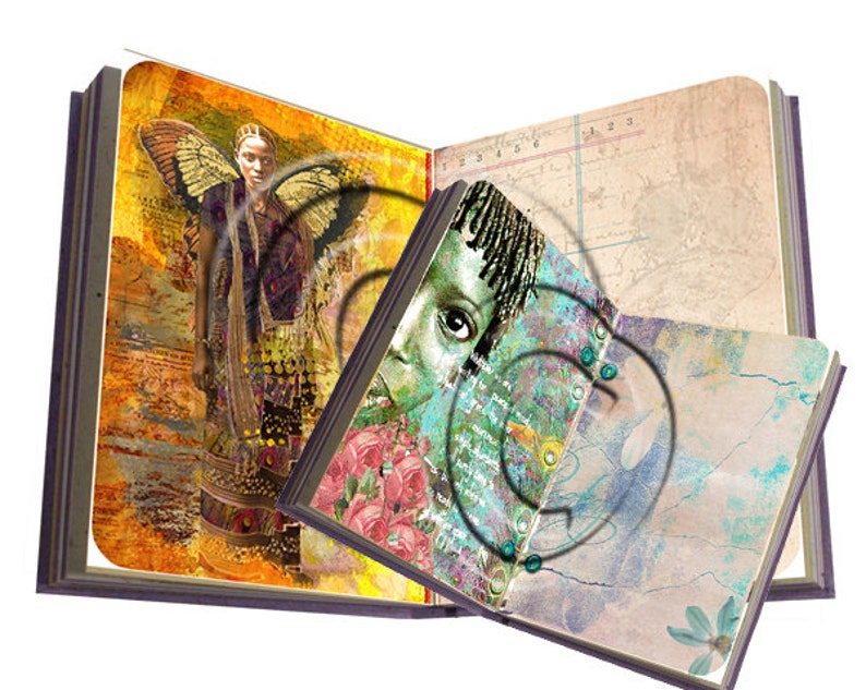 JoUrNaL 46.... A4 DiGiTaL CoLLaGe JoUrNaL PaGe Instant Digital Download.
