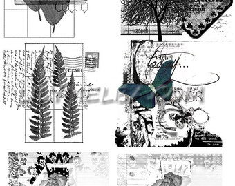 Digital Overlays/Instant Printable Digital Download. Collage sheet.