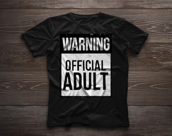 18th Birthday Warning Official Adult 18 Years Old Celebration Unisex t-shirt