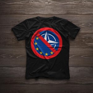 ANTI EU NAVO-protest nee tegen oorlog in Europa Defund NAVO Peace Peaceful Europe T-shirt uniseks
