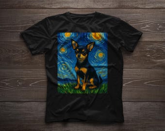 Chihuahua Van Gogh Starry Night Chihuahua Tiny Dog with Big Personality Art Gift Unisex classic T-Shirt