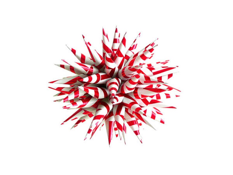 Candy Cane Ornament Red and White Ornament Contemporary Christmas Tree Ornie Holiday Home Decor Ornament Gift Candy Cane, 4 inch image 5