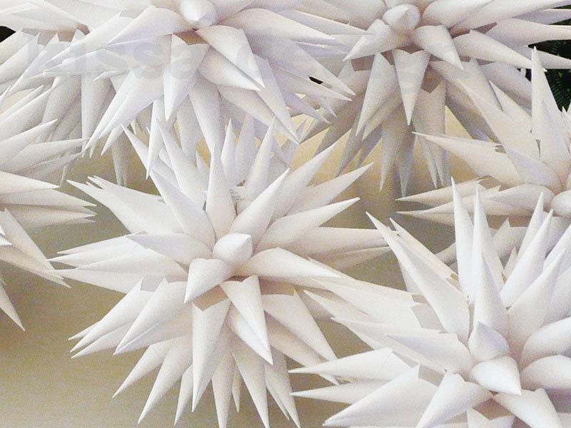 White Star Tree Topper Modern Paper Polish Star Handmade - Etsy