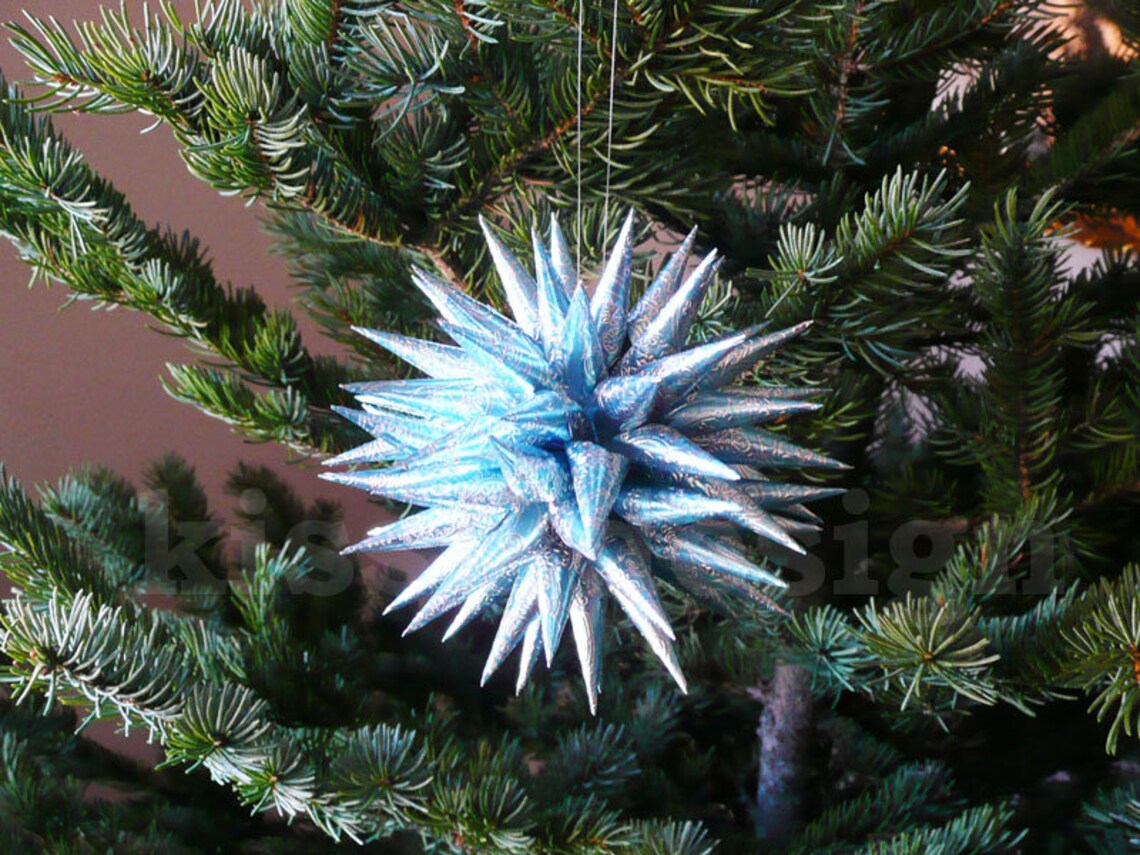 Light Blue Christmas Ornament Luxury Holiday Ornament Etsy
