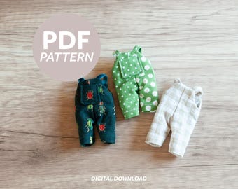 Dollhouse Critter Overalls PDF Sewing Pattern & Instructions
