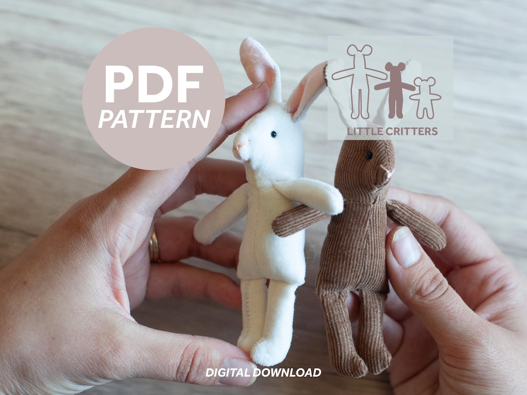 4" Little Bunny PDF Sewing Pattern & Instructions - Etsy