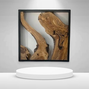 Metal and Wood Wall Art, Olive Wood Wall Decor, Wall Art, Wood Wall Art, Rustic Wall Art, Live Edge Wood Decor, Modern Wall Art, Home Gift