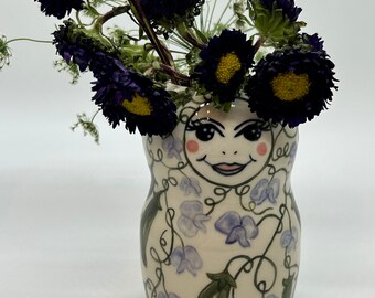 Sweet Pea Lady Vase