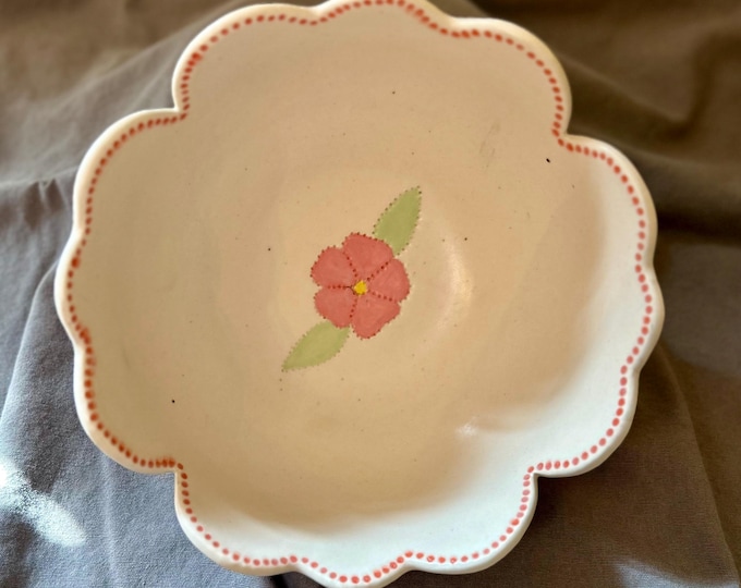 Pink Flowers Bowl