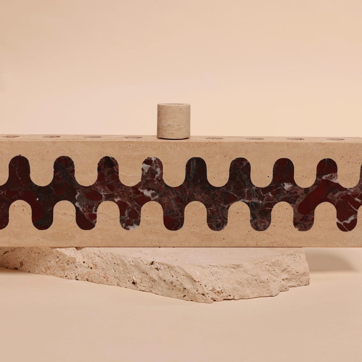 Travertine Oil Menorah Hanukkah Menorah - Etsy