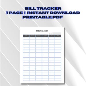 Printable Bill Tracker, Payment Checklist, Digital Financial Planner, Editable Bill Planner, Payment Tracker PDF, Business Finance Organizer