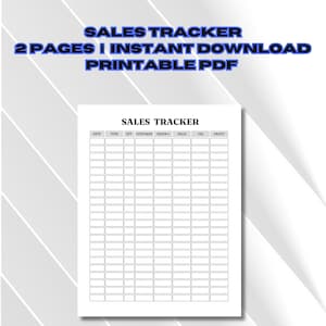 Printable Sales Tracker, Online Business Sales Log, Digital Sales Dashboard, Small Business Profit Tracker PDF, Sales Report Template