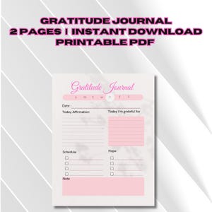 Weekly Gratitude Journal Template, Thankfulness Diary PDF, Daily Gratitude Planner, Printable Gratitude Log, Digital Reflection Journal