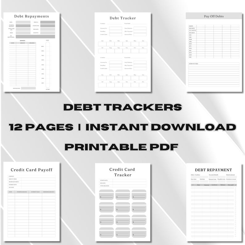 Printable Debt Repayment Tracker, Digital Debt-free Planning Tool, Loan ...