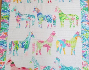 Made to order run for the Rose's horse Quilt made with authentic Fabric