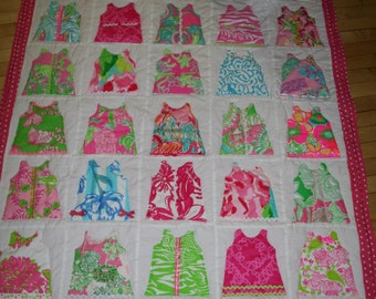 Baby Girl Shift Dress quilt made with authentic fabric