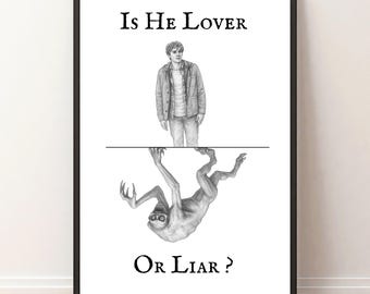 Wednesday Tyler Hyde Poster, Gothic Wall Art, Digital Download, Netflix Fan Art