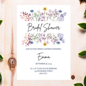 Bridal Shower Invitation Editable Template Bridal shower Invite Customizable Digital Bridal Shower Invite Printable Or Send Electronically