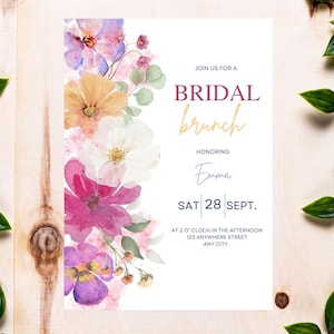 Bridal Shower Invitation Editable Template Bridal shower Invite Customizable Digital Bridal Shower Invite Printable Or Send Electronically