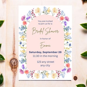 Bridal Shower Invitation Editable Template Bridal shower Invite Customizable Digital Bridal Shower Invite Printable Or Send Electronically