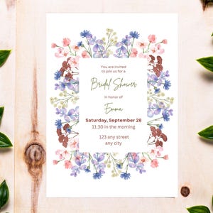 Bridal Shower Invitation Editable Template Bridal shower Invite Customizable Digital Bridal Shower Invite Printable Or Send Electronically