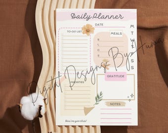 Daily Planner Printable PDF Undated Printable Daily Planner to Organize ...
