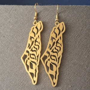 Boucles d'oreilles carte d'Israël
