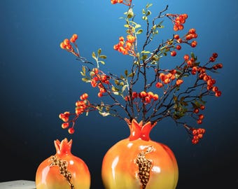 オーダーメイド 紫がかった磁器のザクロの花瓶 - Etsy 日本