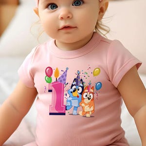 Personalized Blue Birthday Girl Shirt Custom Blue Birthday Girl Shirt Blue Dog Birthday Tshirt Blue Dog Birthday Party Shirt Birthday Outfit
