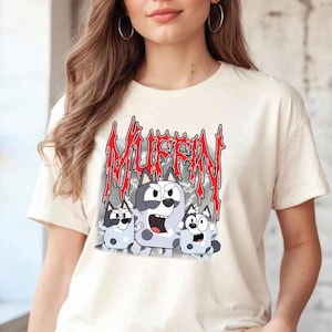 Muffin Shirt Muffin Birthday Cartoon Shirt Muffin Heeler Cartoon Muffin Shirts Muffin Metal tee Muffin Metal dog Shirt Muffin Emotions Shirt
