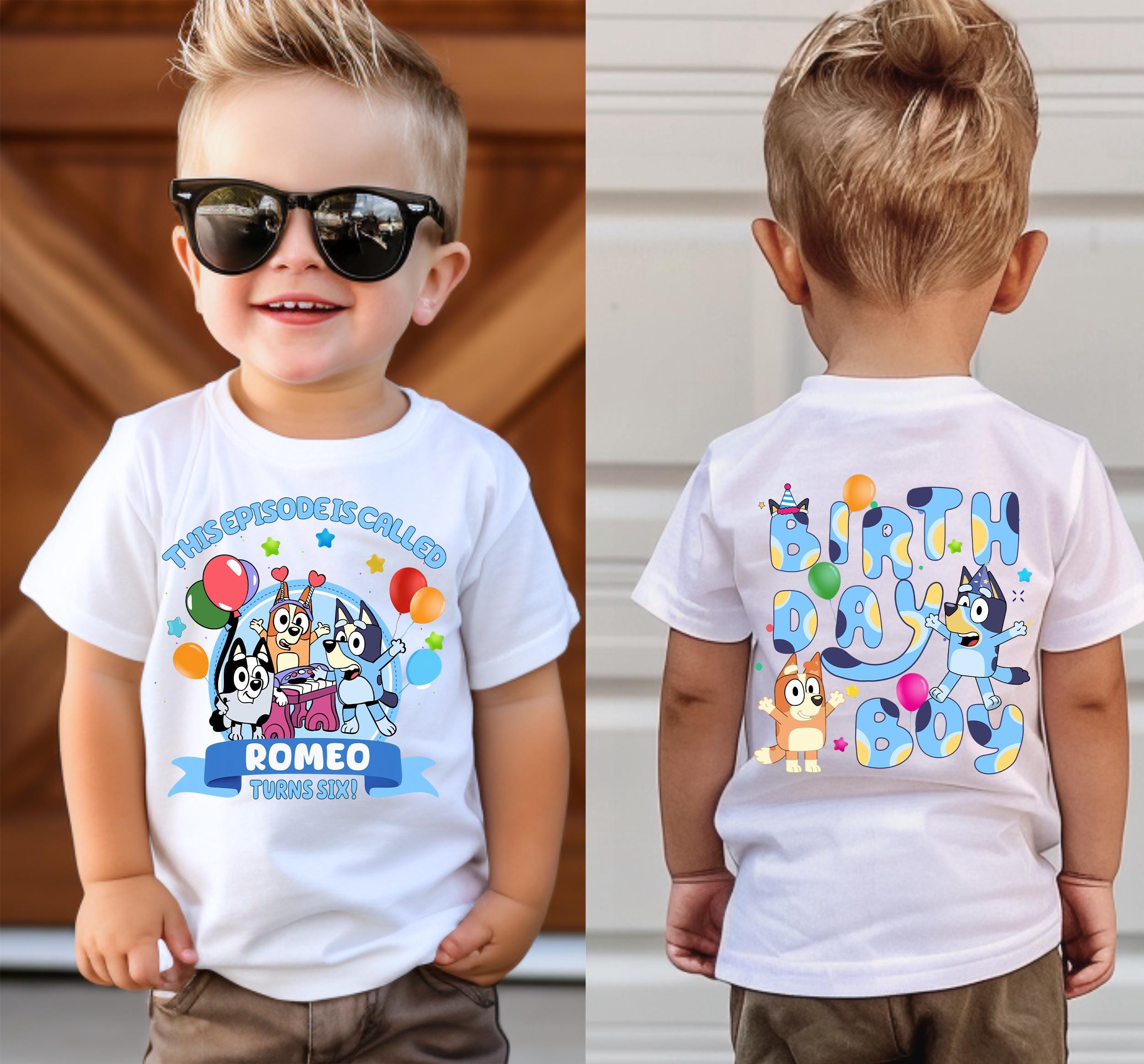 Custom Blue Birthday Boy Shirt