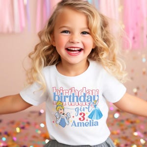Disney Cinderella Birthday Shirt, Custom Birthday Shirt, Disney Birthday Girl Tee, Birthday Party Shirt, Birthday Trip Tee, Cinderella Shirt