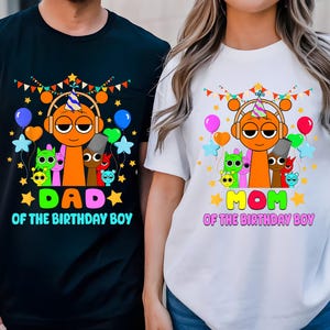 Sprunki Birthday Family Shirt Boy Custom Sprunki Birthday Mom Dad Shirt Sprunki Birthday Lime Tee Roblo Game Birthday Tshirt Sprunki Owakcx