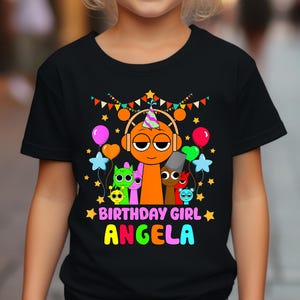 Sprunki Birthday Girl Shirt, Custom Sprunki Girl Shirt, Sprunki Birthday Girl Lime Tee, Roblo Birthday Game Tee, Sprunki Merch Owakcx Tshirt