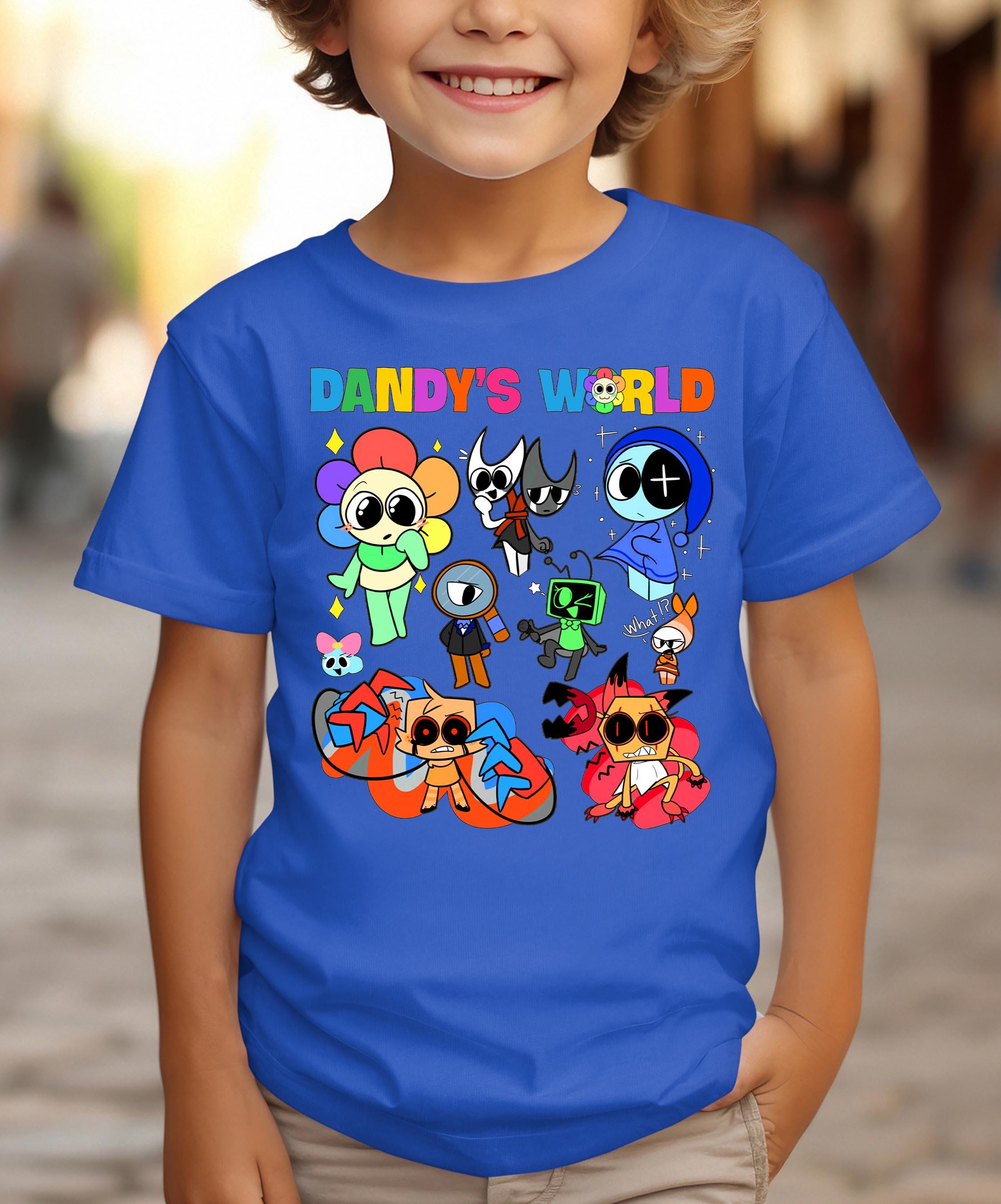 Dandy's World Sprunki Game Shirt, Sprunki Tee, Roblox Game Tee, Dandy's World Merch, Dandy Poppy Cosmo Finn Tshirt, Sky Tee, Kids TrendyTee