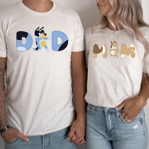 Blue dog Family tee Blue Birthday Party tee Blue Era tee Blue Cartoon tee blue chilli Heeler gift for her Blue Mom tee Blue Dad Shirt
