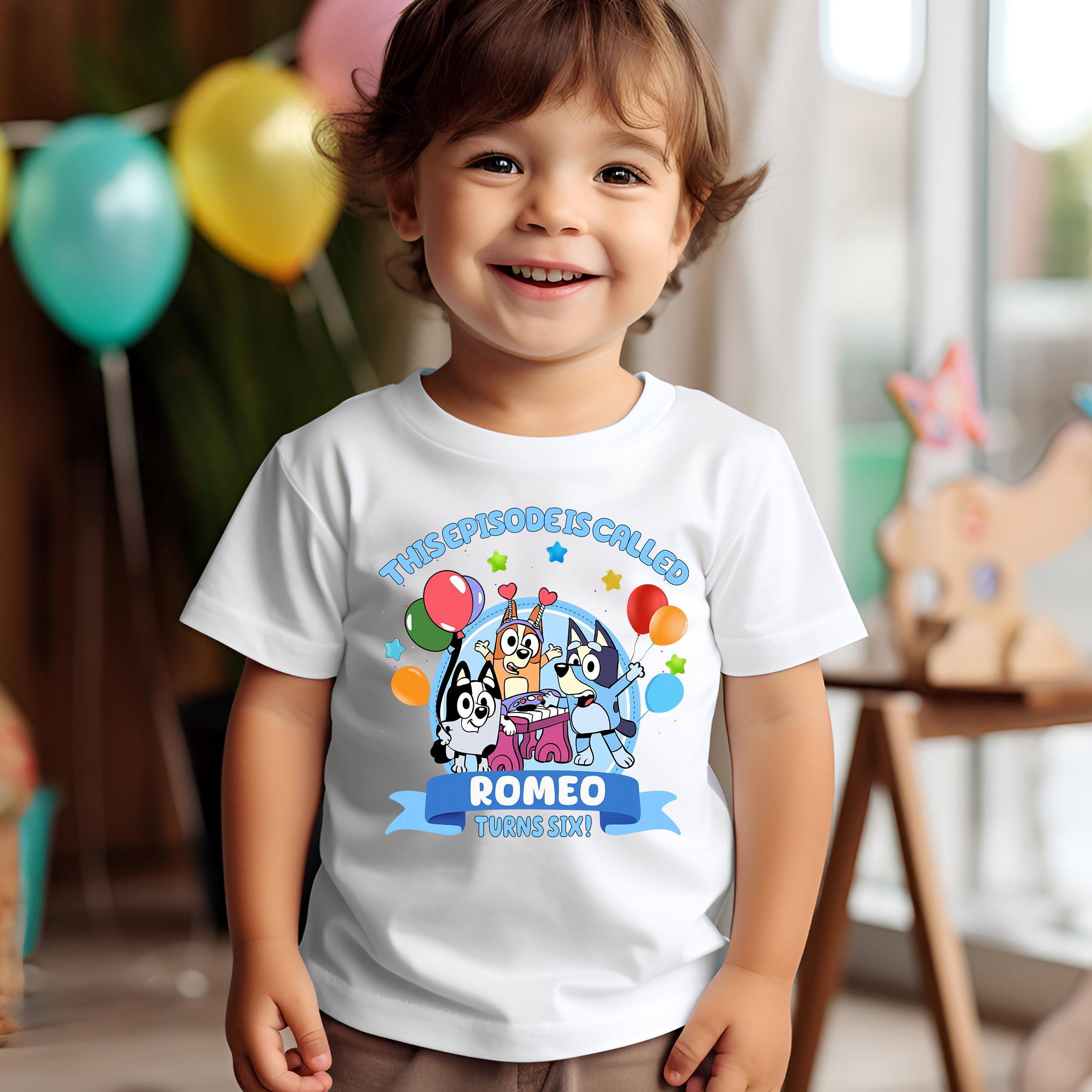 Custom Blue Birthday Boy Shirt