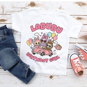 Labubu Birthday Girl Shirt, Labubu Birthday Gift, Cute Labubu Birthday Tee, Labubu Monster Tee, Labubu Party Outfit, Cute Birthday T-shirt